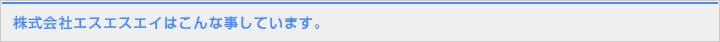 株式会社エスエスエイはこんなことをしています。